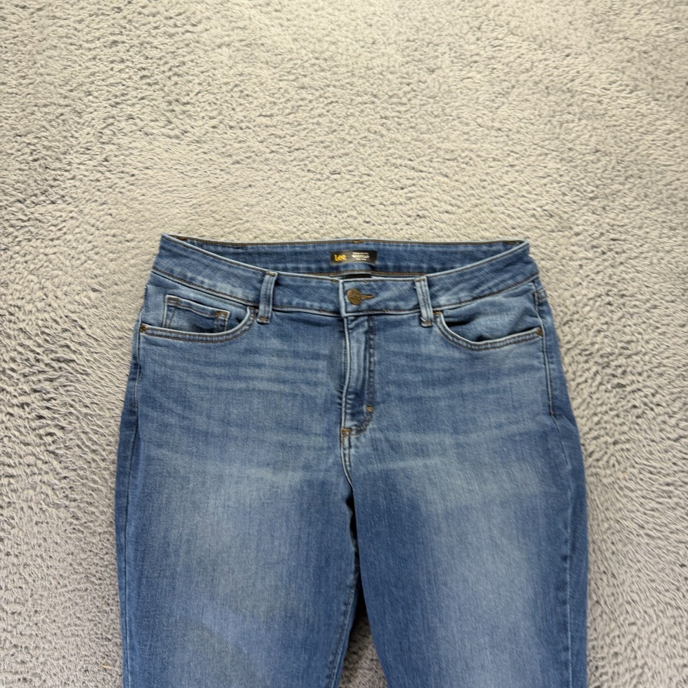 Lee Secretly Shapes Jeans Womens 14 Blue Cotton Denim Bootcut Mid Rise Stretch - Picture 2 of 12